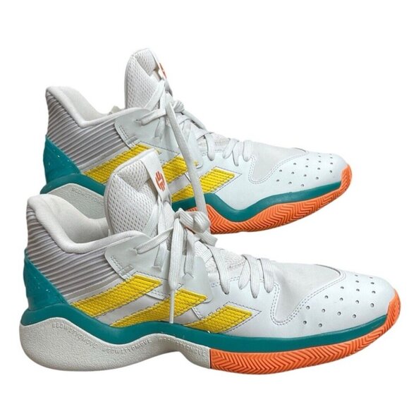 Adidas James Harden Men’s Sneakers GoWitYoMove White Yellow Orange Size 11.5 - Picture 5 of 10